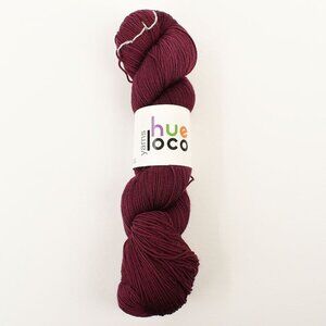 Hue Loco Phyllis Sock Yarn Fingering Weight SW Merino Nylon Blend Sangria